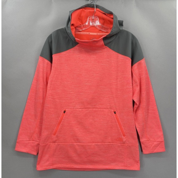 The North Face Tops - The North Face Hoodie Womens XL Red Pink Pullover Sweatshirt‎ Fleece Lined Long